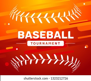 Baseball flyer poster template tournament invitation. Baseball background advertising design banner.