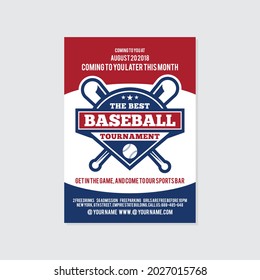 Baseball Flyer Vector layout design template for extreem sport event, tournament or championship