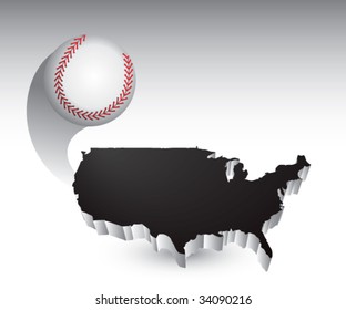 baseball flying across america