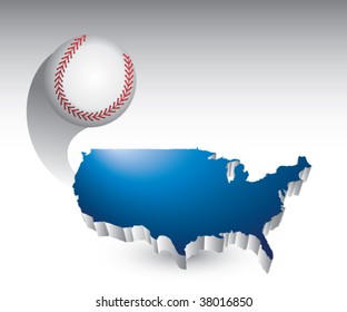 Baseball Flying Across America