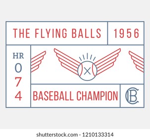 Baseball flying balls is a vector illustration about sport