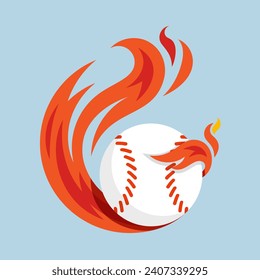 ícono de bola de fuego volador de béisbol Diseño Vector, Diseño Concepto, Símbolo Creativo.