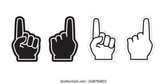 1 kids hand showing number one sign Royalty Free Vector