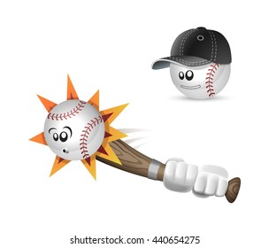 Baseball fun cartoon