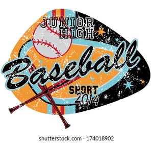 Baseball game /Also available in separate layer the original vector without scratch