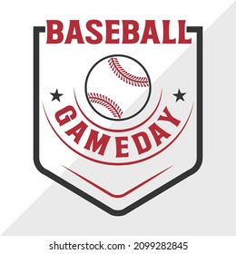Baseball Game Day Printable Vector Illustration svg