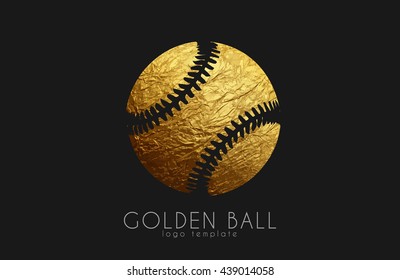 baseball game design. baseball ball. golden ball. sport logo. baseball logo