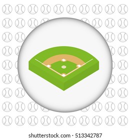 baseball game field icon vector illustration graphic design