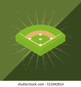 baseball game field icon vector illustration graphic design