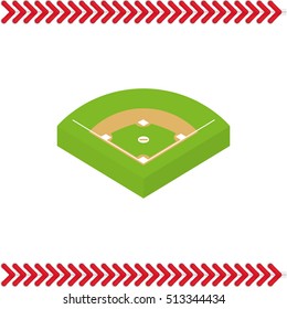 baseball game field icon vector illustration graphic design