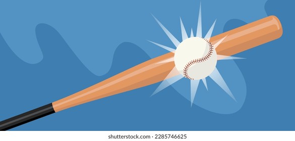 baseball game on grass and dirt ground in the field, baseball bat and ball