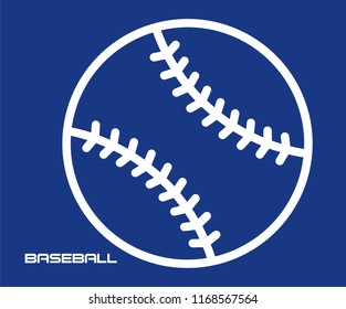 BASEBALL GAME SYMBOL VECTOR ICON 