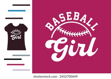 Diseño de camiseta de niña de béisbol