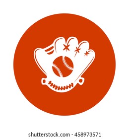 baseball glove ball icon