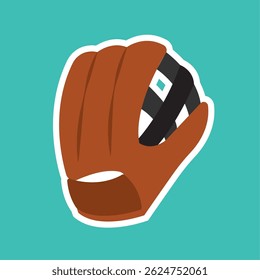 Baseball glove with ball icon. Vector illustration