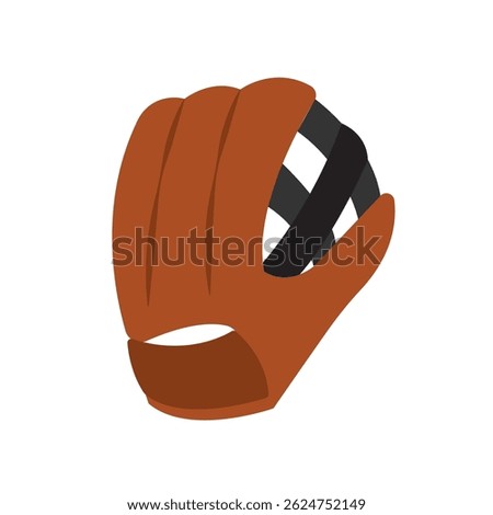 Baseball glove with ball icon. Vector illustration