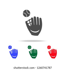 Baseball glove and ball  icons. Elements of sport element in multi colored icons. Premium quality graphic design icon. Simple icon for websites, web design, mobile app