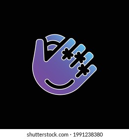 Baseball Glove blue gradient vector icon