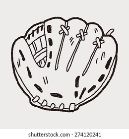baseball glove doodle