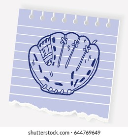 baseball glove doodle