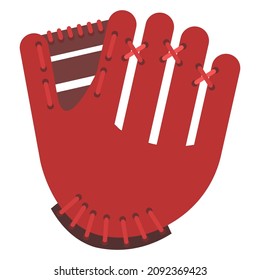 baseball glove flat clipart vector illustration