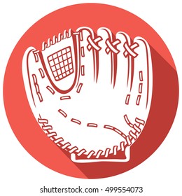 baseball glove flat icon