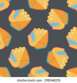 baseball glove flat icon,eps10 seamless pattern background