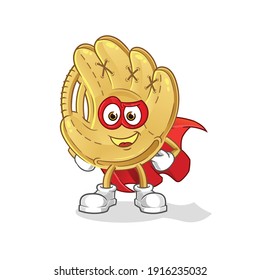 baseball glove heroes vector. cartoon character