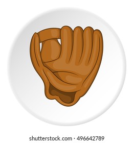 Baseball glove icon. artoon illustration of baseball glove vector icon for web