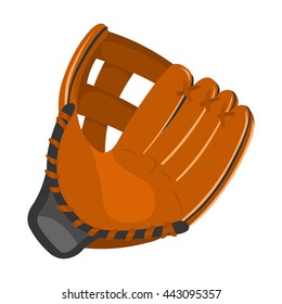 Baseball glove icon cartoon. 