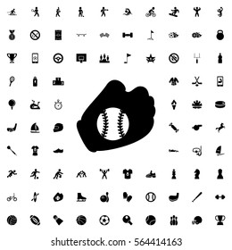 baseball glove icon illustration isolated vector sign symbol