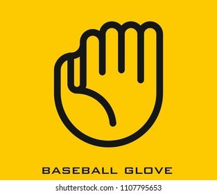 Baseball glove icon signs