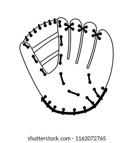 Baseball glove icon. Thin line design. Vector illustration.