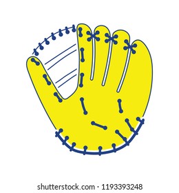 Baseball glove icon. Thin line design. Vector illustration.