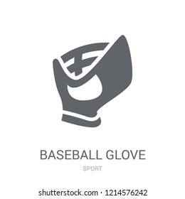 Baseball glove icon. Trendy Baseball glove logo concept on white background from Sport collection. Suitable for use on web apps, mobile apps and print media.