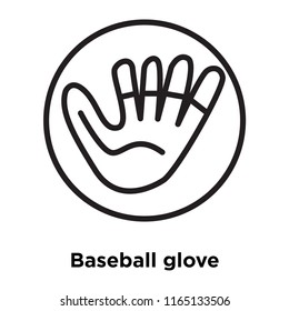 Baseball glove icon vector isolated on white background, Baseball glove transparent sign , linear sport symbols