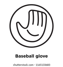 Baseball glove icon vector isolated on white background, Baseball glove transparent sign , linear sport symbols
