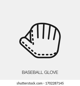 baseball glove icon vector. Linear style sign for mobile concept and web design. baseball glove symbol illustration. Pixel vector graphics - Vector.