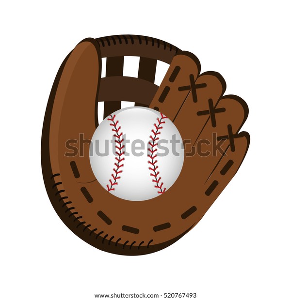 baseball glove icon white
background