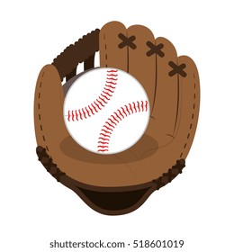 baseball glove icon yellow background