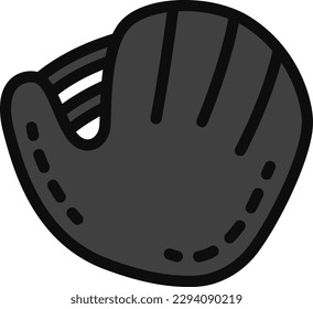 Baseball glove isolated vector illustration.