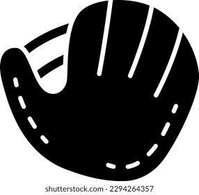 Silhouette vectorial aislada de guantes de béisbol.