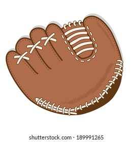 Baseball glove or mitt vector on a transparent background