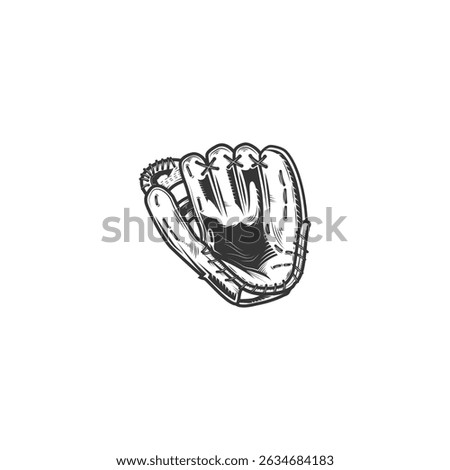 Baseball Glove and mitts Icon flat vector design
