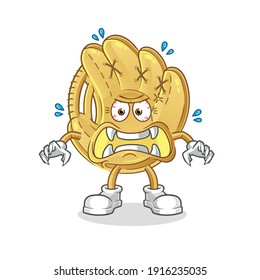 vector monstruo del guante de béisbol. personaje de caricatura