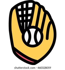 baseball glove outline icon