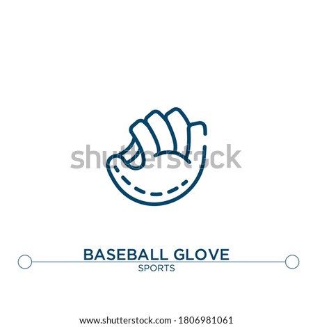 baseball glove outline vector icon. simple element illustration. baseball glove outline icon from sport concept. can be used for web and mobile

