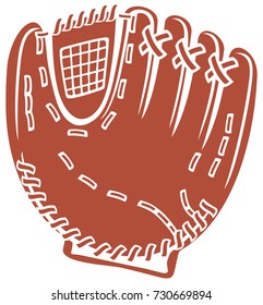 baseball glove vector icon