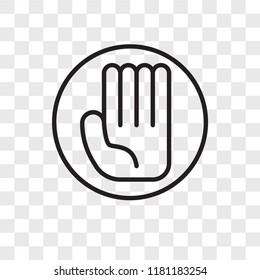 Baseball glove vector icon isolated on transparent background, Baseball glove logo concept