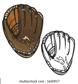 Baseball glove. Vector illustration